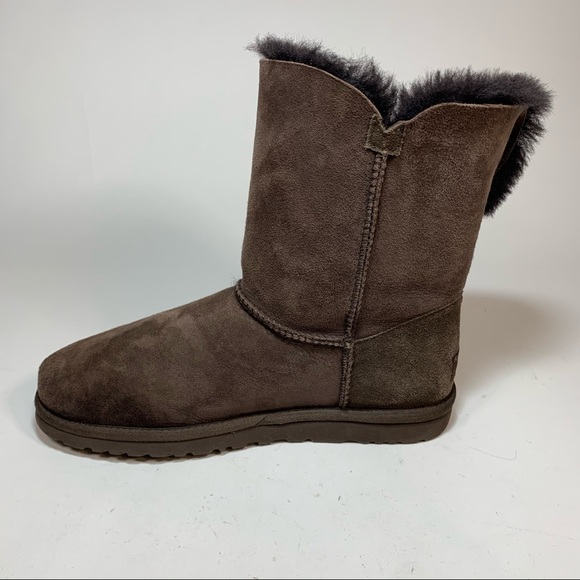 UGG Bailey Button Brown Winter Sheep Skin Boots - Picture 7 of 10
